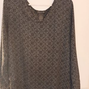 Black and designed blouse